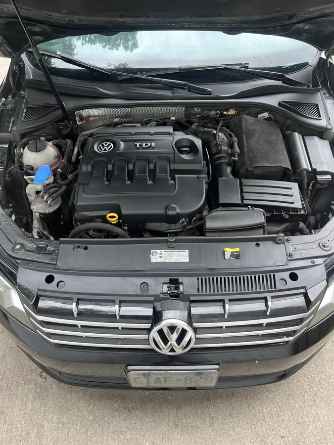 Volkswagen engine bay after cleaning